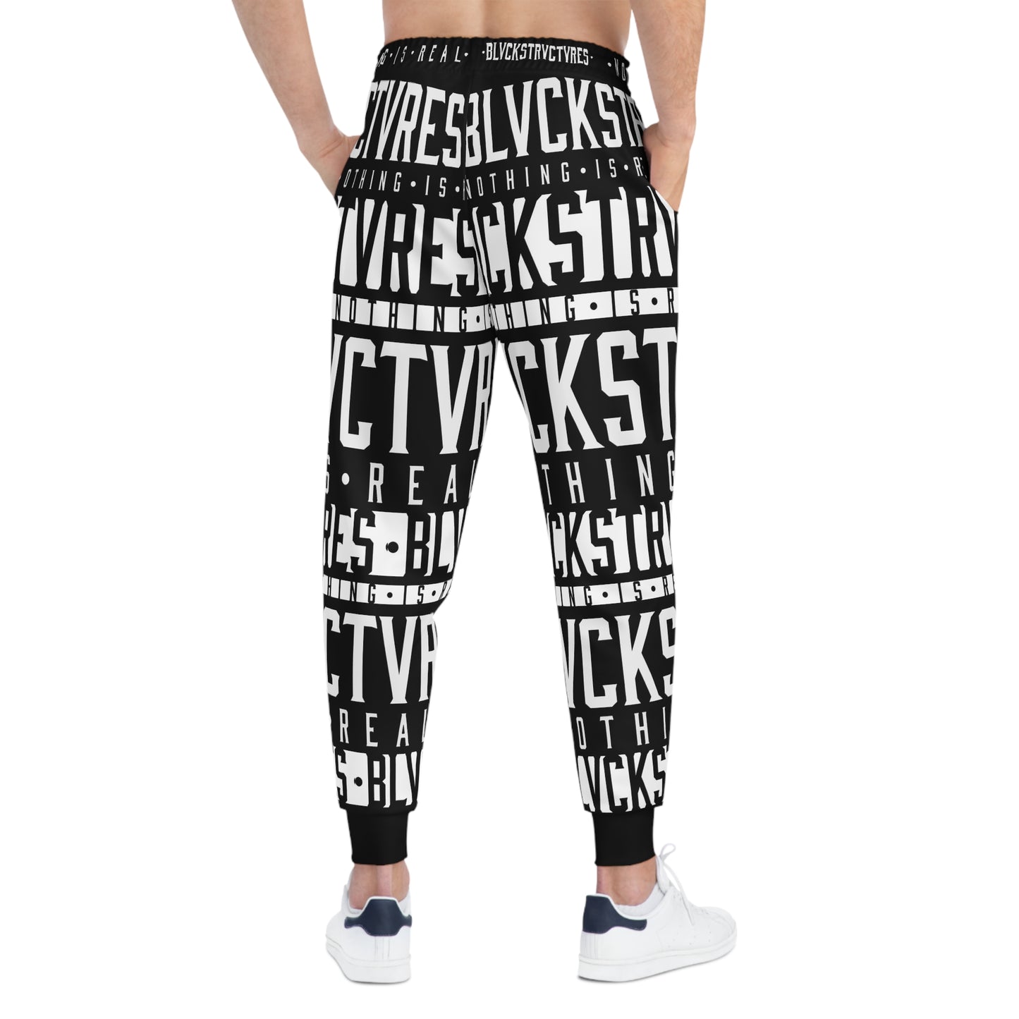 ł  • BlvckStrvctvres •  ł     all over black joggers