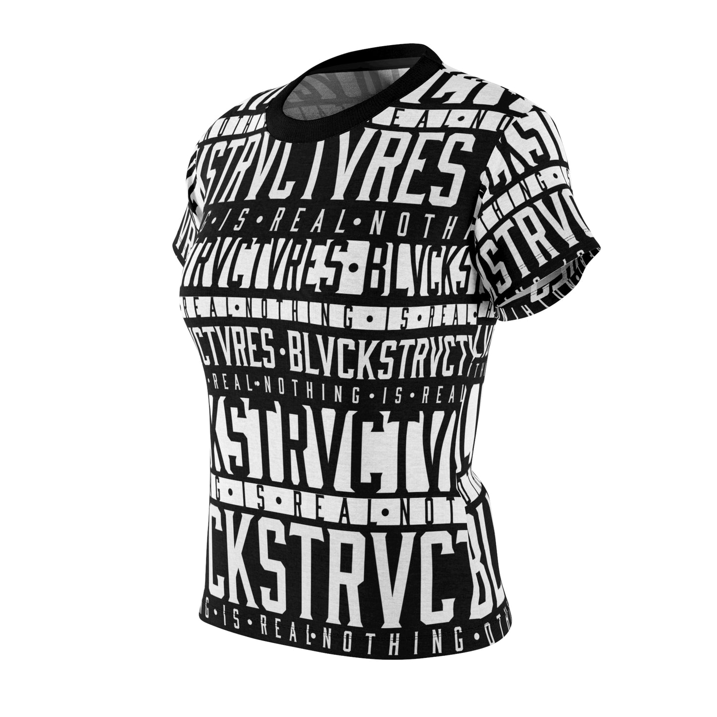 ł • BlvckStrvctvres • ł    all over women’s black tee