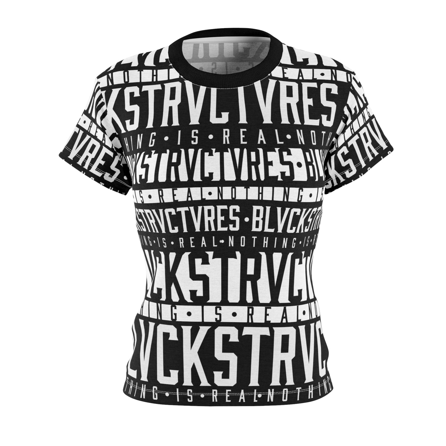 ł • BlvckStrvctvres • ł    all over women’s black tee