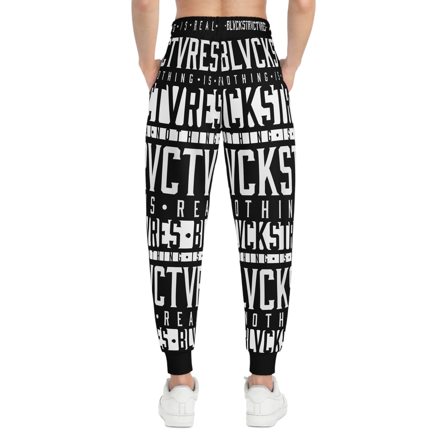 ł  • BlvckStrvctvres •  ł     all over black joggers